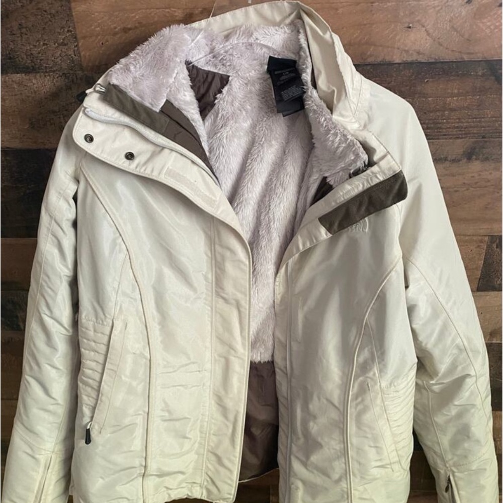 The North Face Hyvent 3 in 1 Ski Jacket White Full Zip Womens Size Large